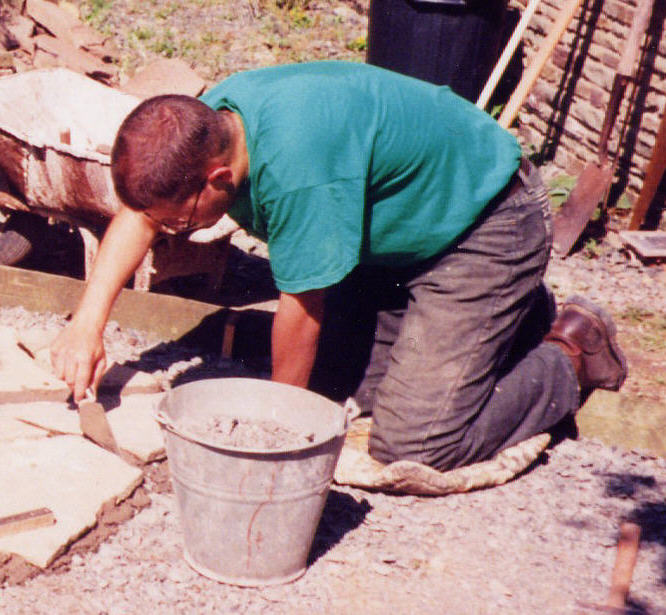 It's tough work building websites me cementing stuff